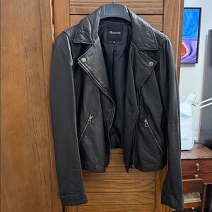 Madewell Black Leather Moto-Style Jacket